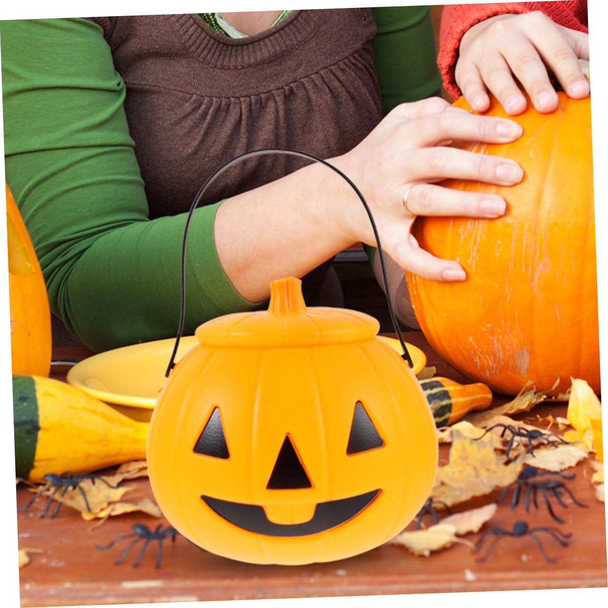 2025 Panier personnalisé des bonbons ou des sorts, Panier de bonbons avec nom personnalisé, Sac citrouille, Cadeau d'Halloween pour les enfants, Sac cadeau, Sac de bonbons, Seaux d'Halloween - France