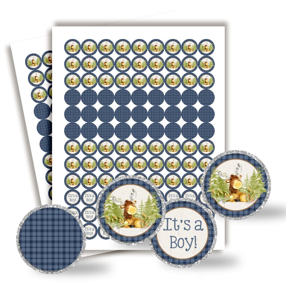 Stickers élan Adventure Awaits pour décoration table mariage 1.9cm