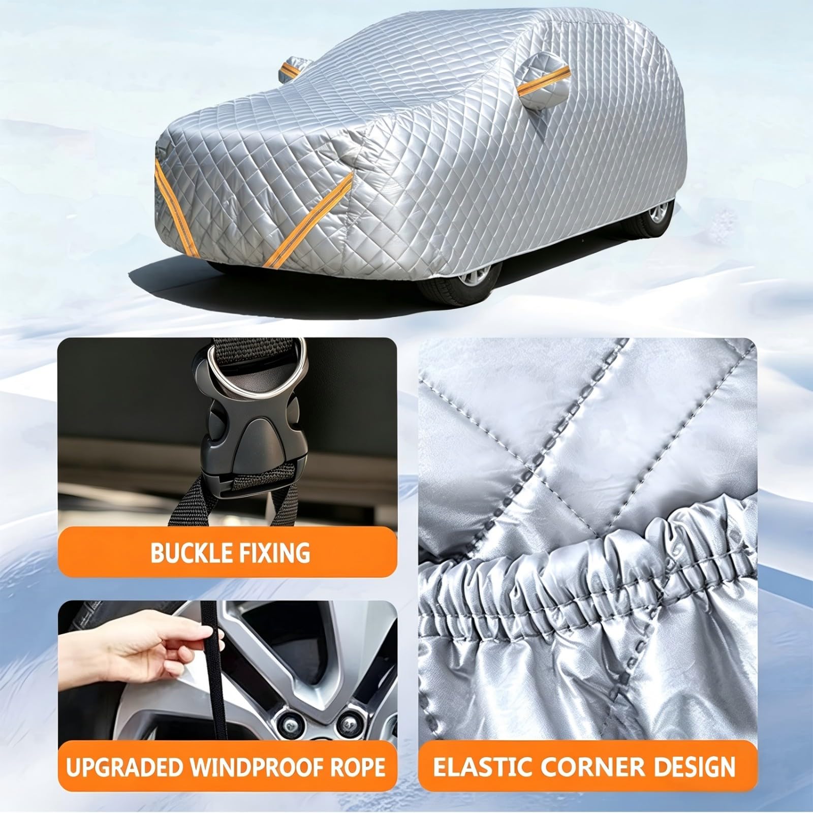 Funda para Coche Antigranizo para Kia Sorento(2002-2024),Cubrecoches Exterior Impermeable para Todo el Año con Acogchado Grueso, Protección Antigranizo y Antinieve