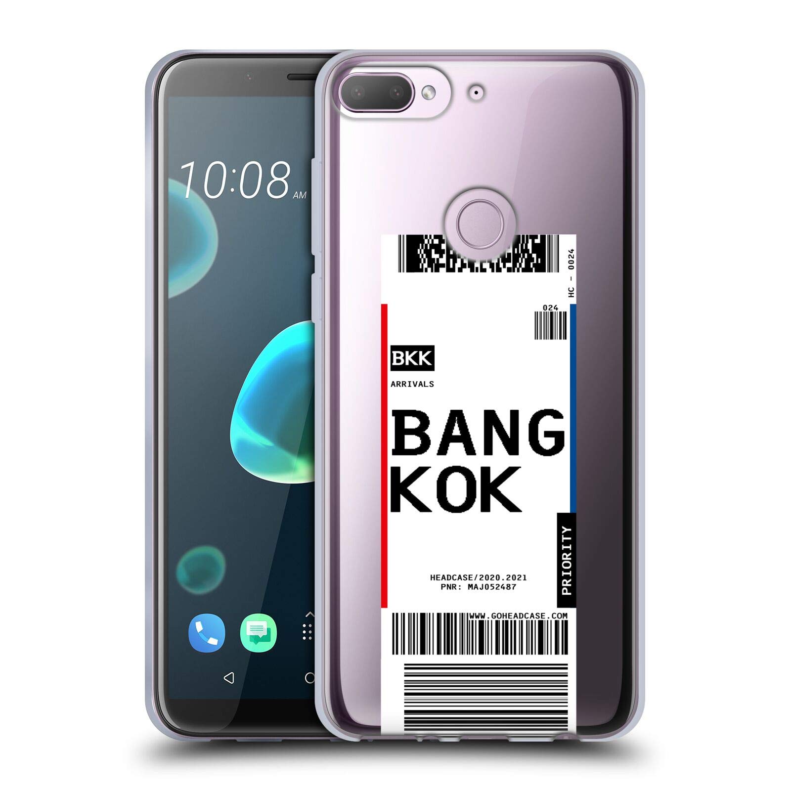 Head Case Designs Bangkok, Thailand Luggage Tags Soft Gel Case Compatible With HTC Desire 12 Plus