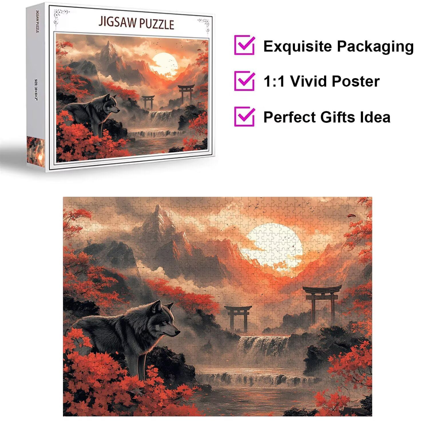 Puzzle 6000 Pezzi Sole calante Puzzle Classici per Gioco Familiare, n-458
