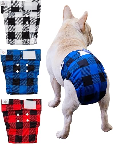 CuteBone Pañales lavables para perras, paquete de 3 pantalones de entrenamiento para cachorros WWD01XL