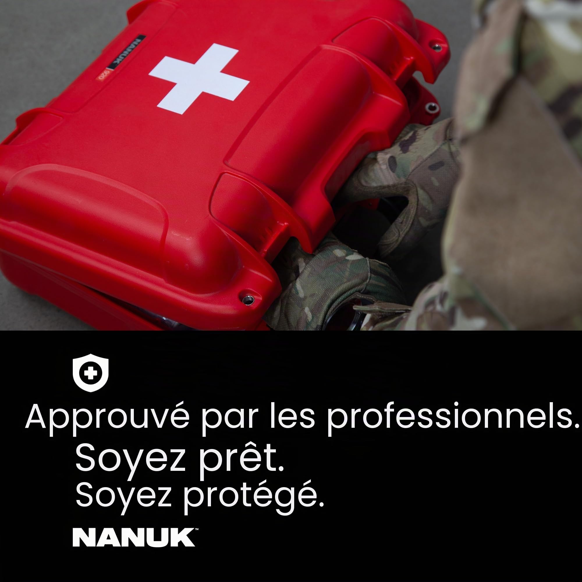 NANUK Valise Premiers Secours Vide - Idéale pour Organiser Une Trousse de Secours, certifiée IP67, Antichoc, résistante à la poussière et Flottante. (909)