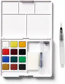 Aquarela em Pastilha KOI Sakura 12 Cores