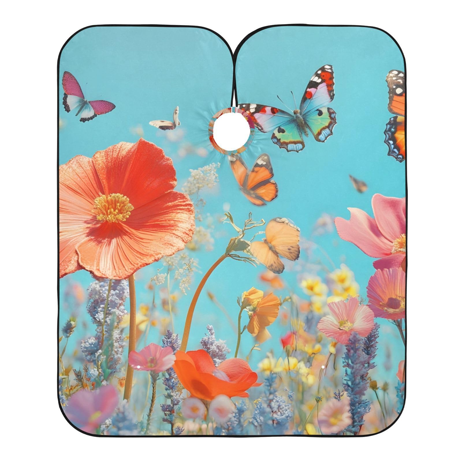 Hezely 3y7x2cbe Hair Dye Cape, Barber Cape for Adults,Waterproof Salon Cape,Waterproof Hairdressing Styling Hair Cutting, 65