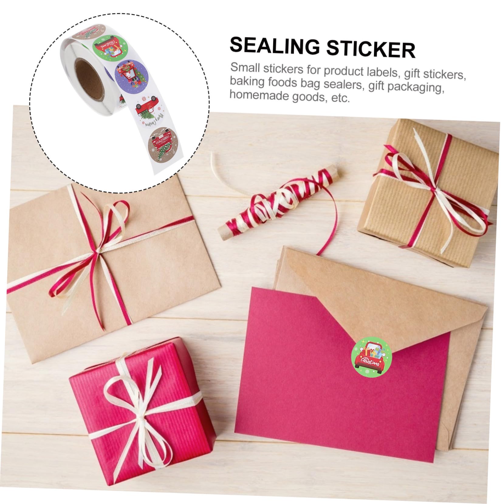 SHINEOFI 15 Etichette Adesive Natalizie Multifunzionali Di Stickers Per Scatole e Decorazioni Adesivi Per Regali e Confezioni Resistente e Facile Da Applicare Per Card Buste e