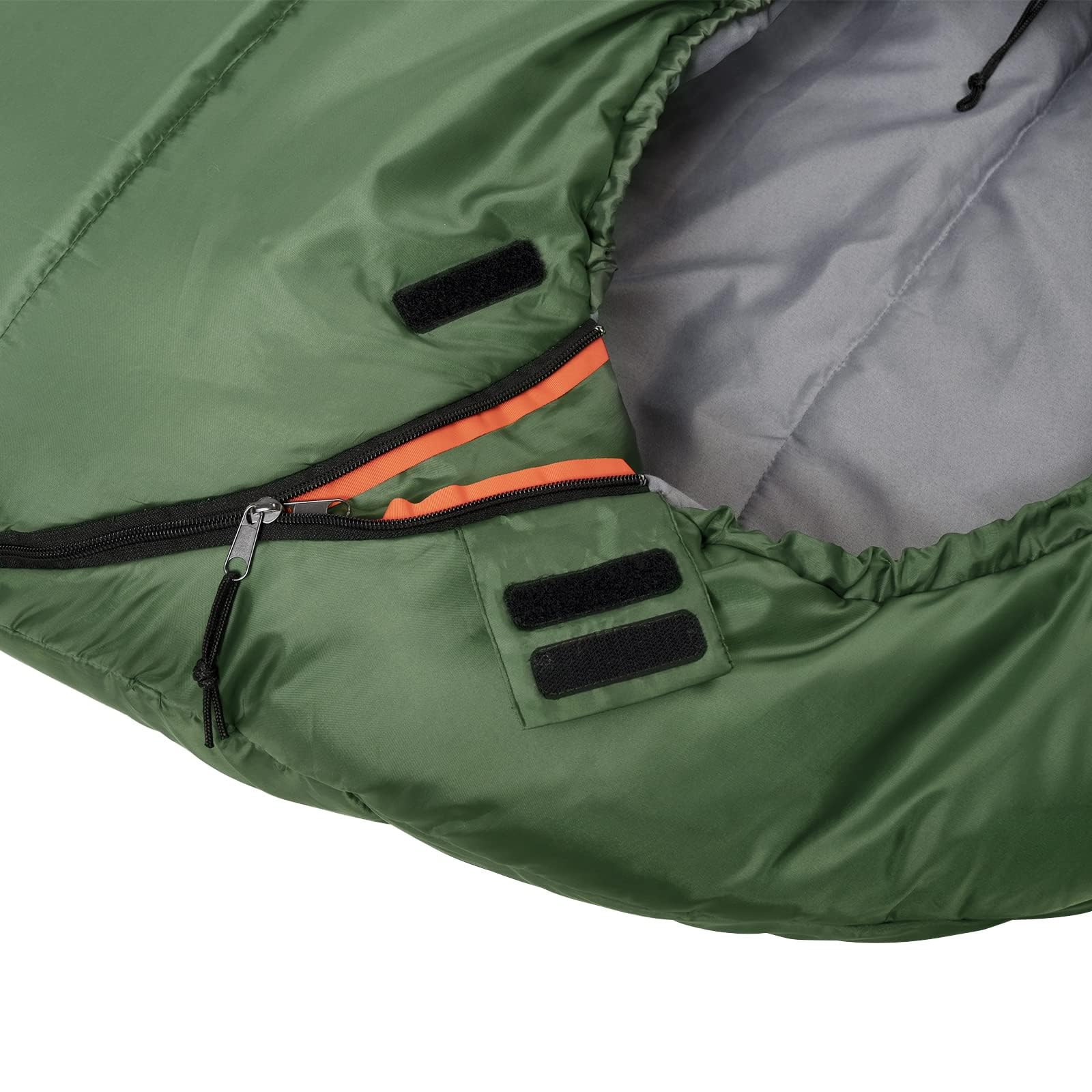 Amazon Basics Sac de couchage pour le camping et la randonnée par temps froid, léger, style momie, vert olive