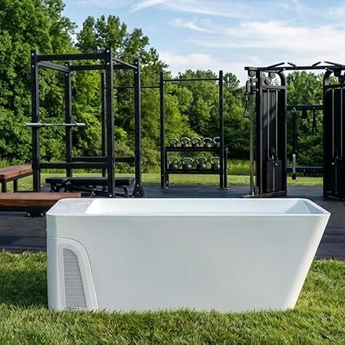 Empava Bañera fría inteligente con enfriador Baño de hielo de 37 F para atletas y biohackers Control WiFi, bañera acrílica silenciosa para