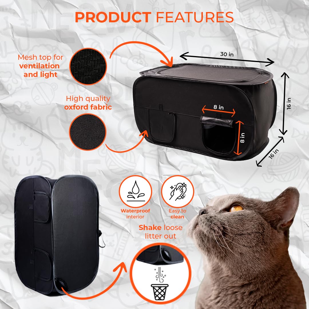 15-Foot Reflective Cat Leash – Long Tie-Out Leash For Outdoor Play & Training | Escape-Proof Pet Leash For Cats, Puppies, Small Pets