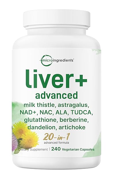 Liver Advanced+, 240 Veggie Capsules | 20-in-1 Complex with Milk Thistle, Dandelion, NAD, NAC, ALA, TUDCA, Glutathione, Artichoke, Turmeric, & Astragalus | Non-GMO, Gluten Free