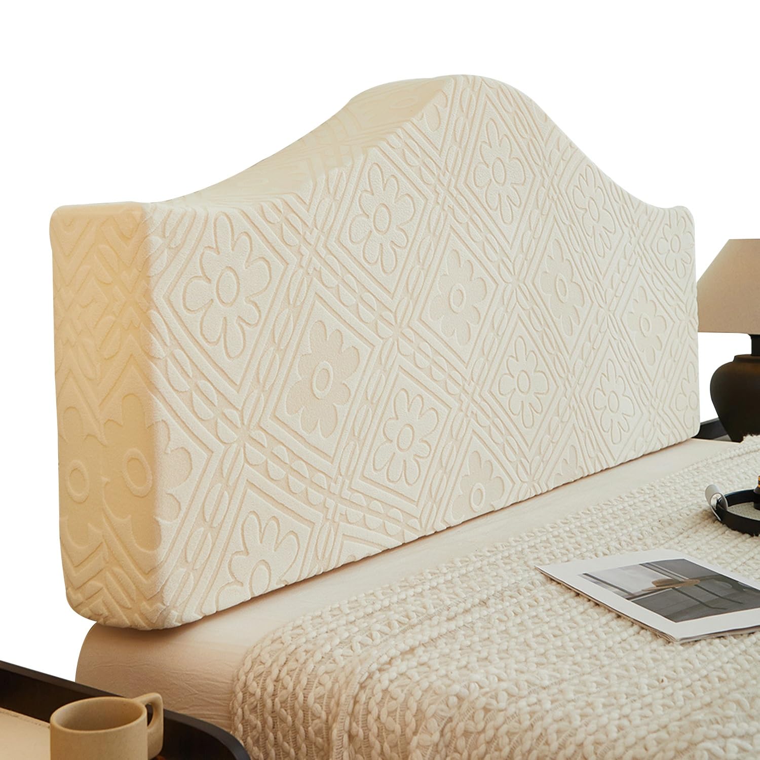 Copritestata x letto Matrimoniale/Singolo Copertura per Testiera per Letto Fodera Elastica Premium Protezione Copri Testata Letto 180/150/200cm Testata Cover Lavabile per Decorazione Camera(A1,200cm)