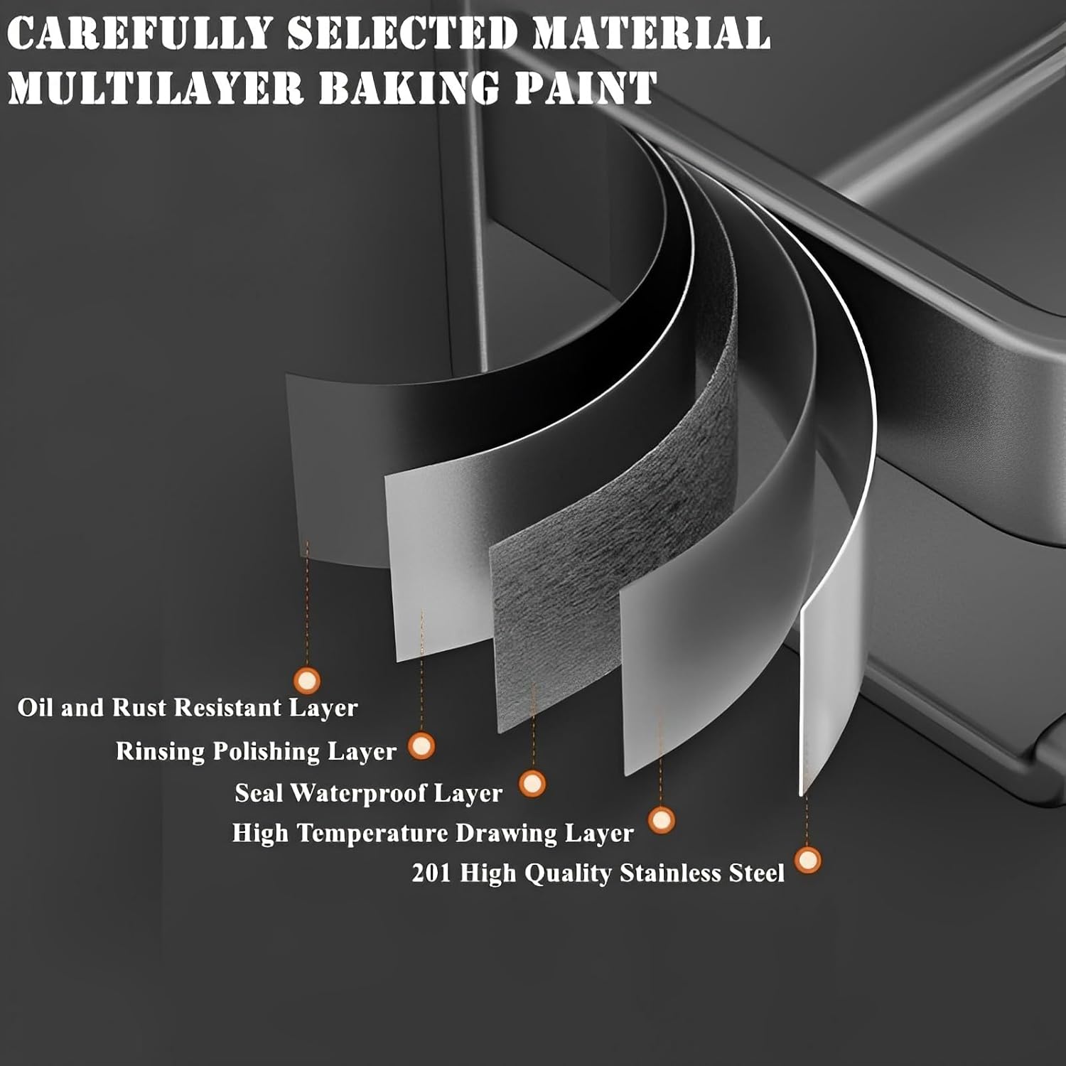 Stainless Steel Wall Mounted Floating Shelves, Drill-Free Adhesive or Screw In, Rustproof Bathroom Organizer & Kitchen Spice Storage Rack, Detachable Metal Display Shelf for Living Room, Gray - Image 4