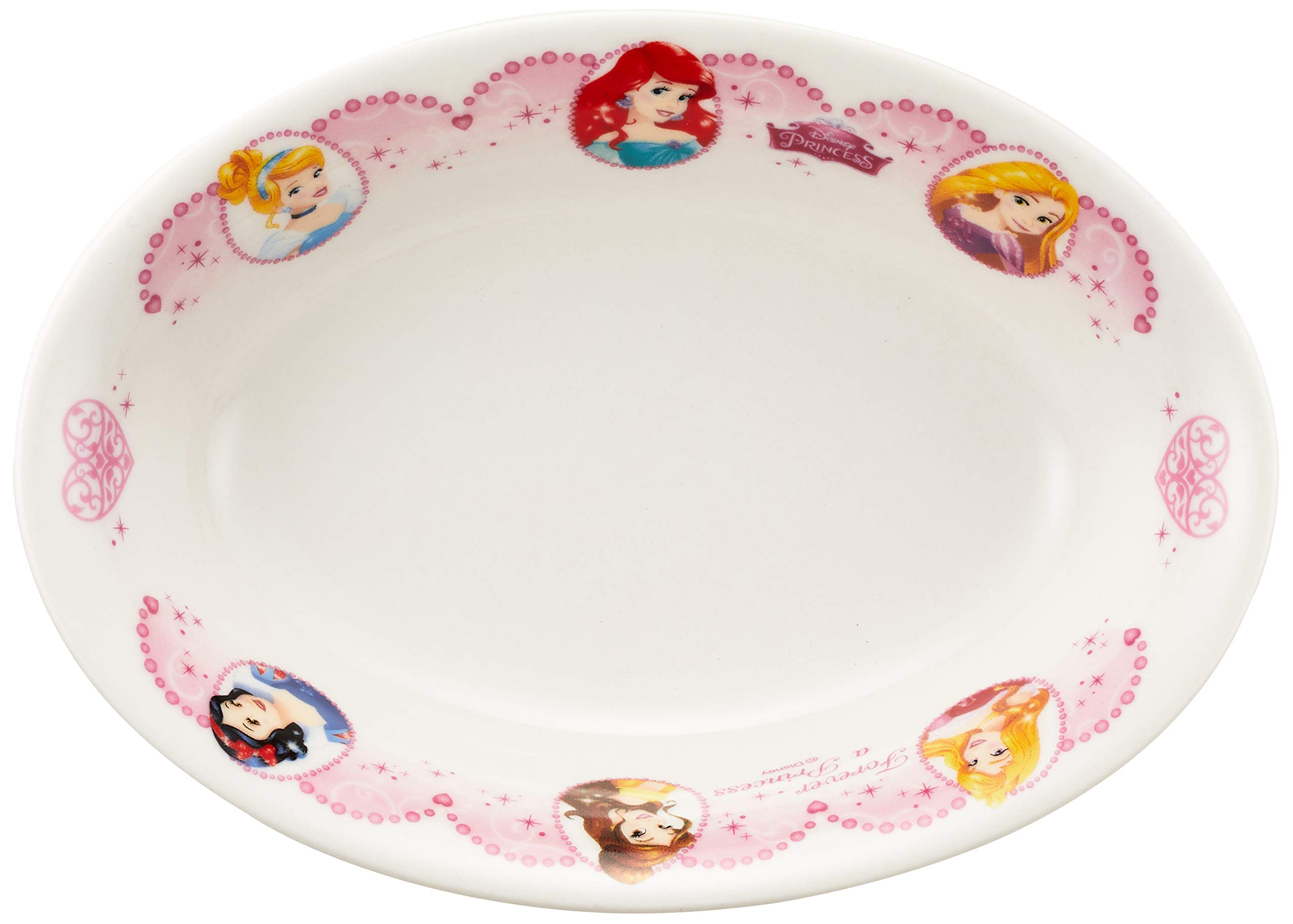 Amazon｜新 ディズニー プリンセス カレー皿 子供用食器 ホワイト 18cm