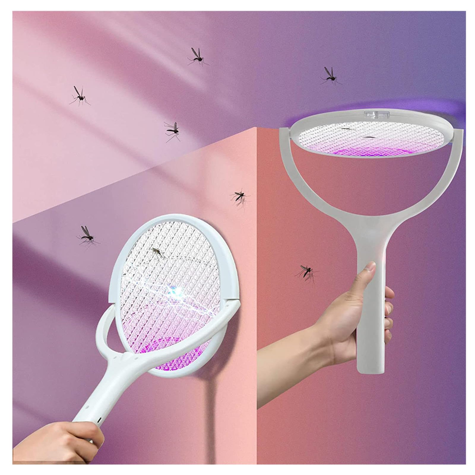 FAXIOAWA Tapette électrique Rechargeable 5 en 1, Multifonction, pour économiser de l'espace, sans Danger pour Les Enfants et Les Femmes Enceintes