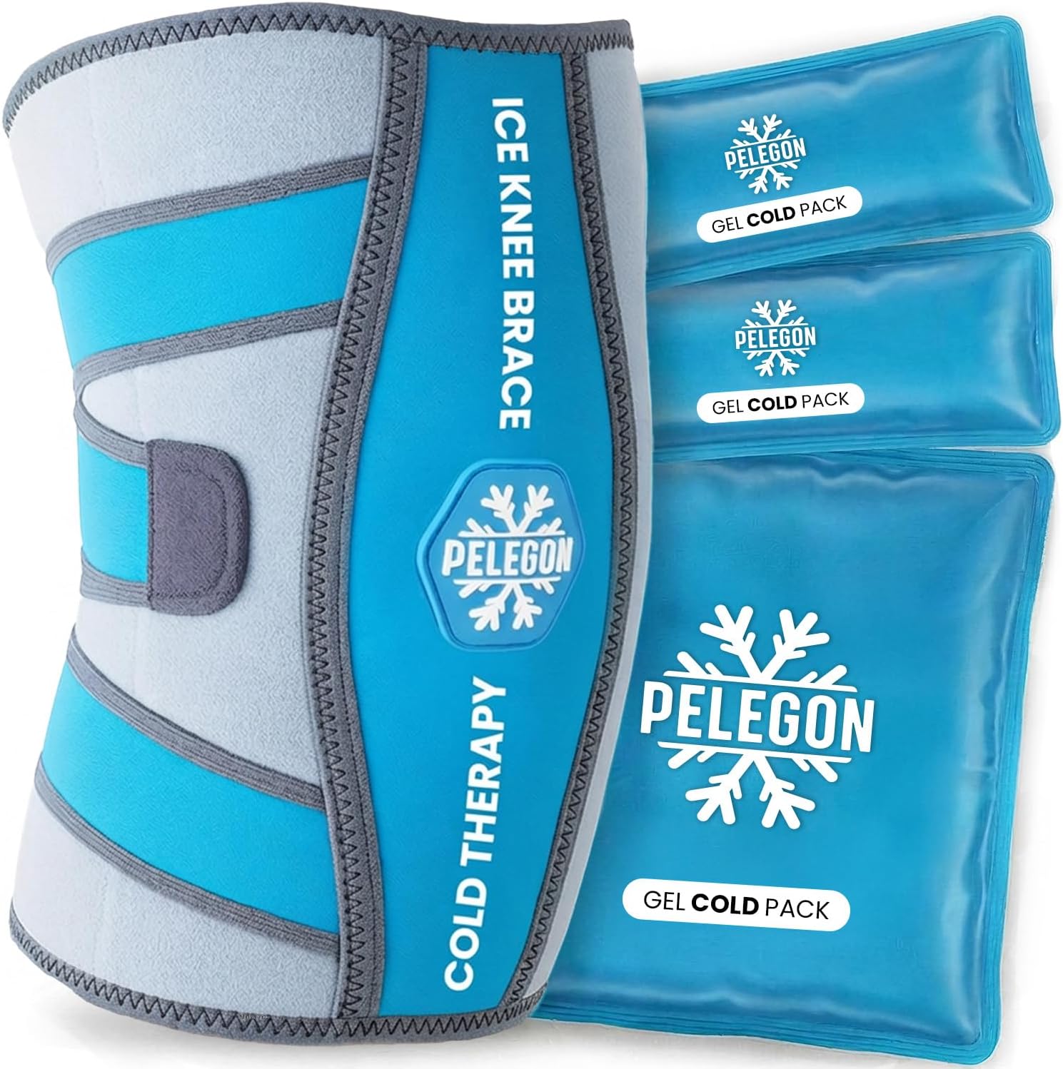 Knee Ice Pack Wrap (1 Pack) - Adjustable Ice Pack for Knees Surgery, Replacement, Arthritis Pain, ACL, Sports Injuries, Post Surgery, for Long Duration - 1 Pack