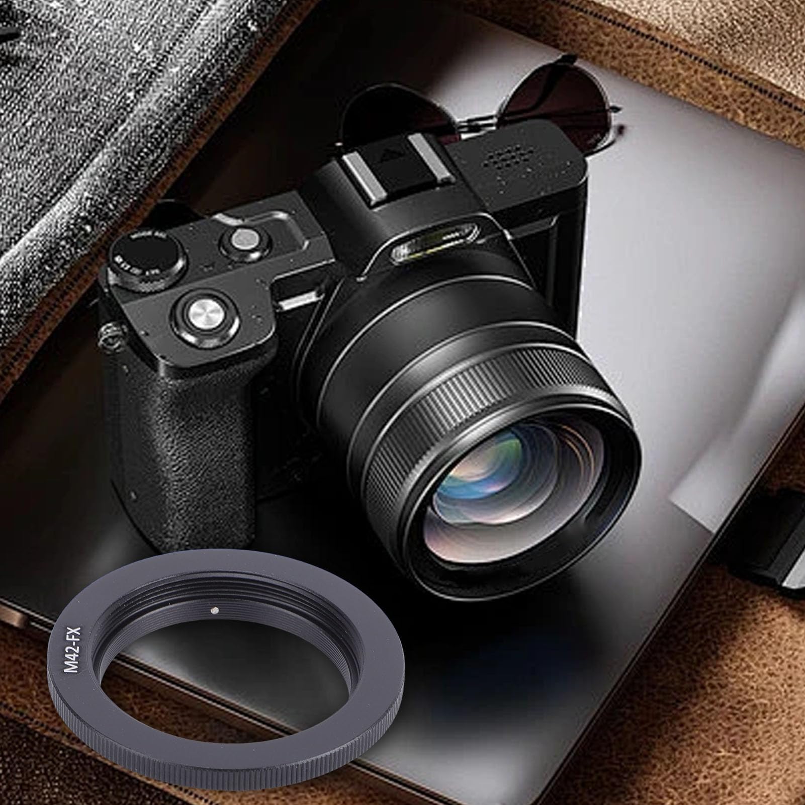 Anillo Adaptador de Objetivo M42 para Cámara Sin Espejo Fujifilm FX, Aleación de Aluminio Fino, 4.5mm de Grosor, Compatible con Lentes de Cine e Industriales
