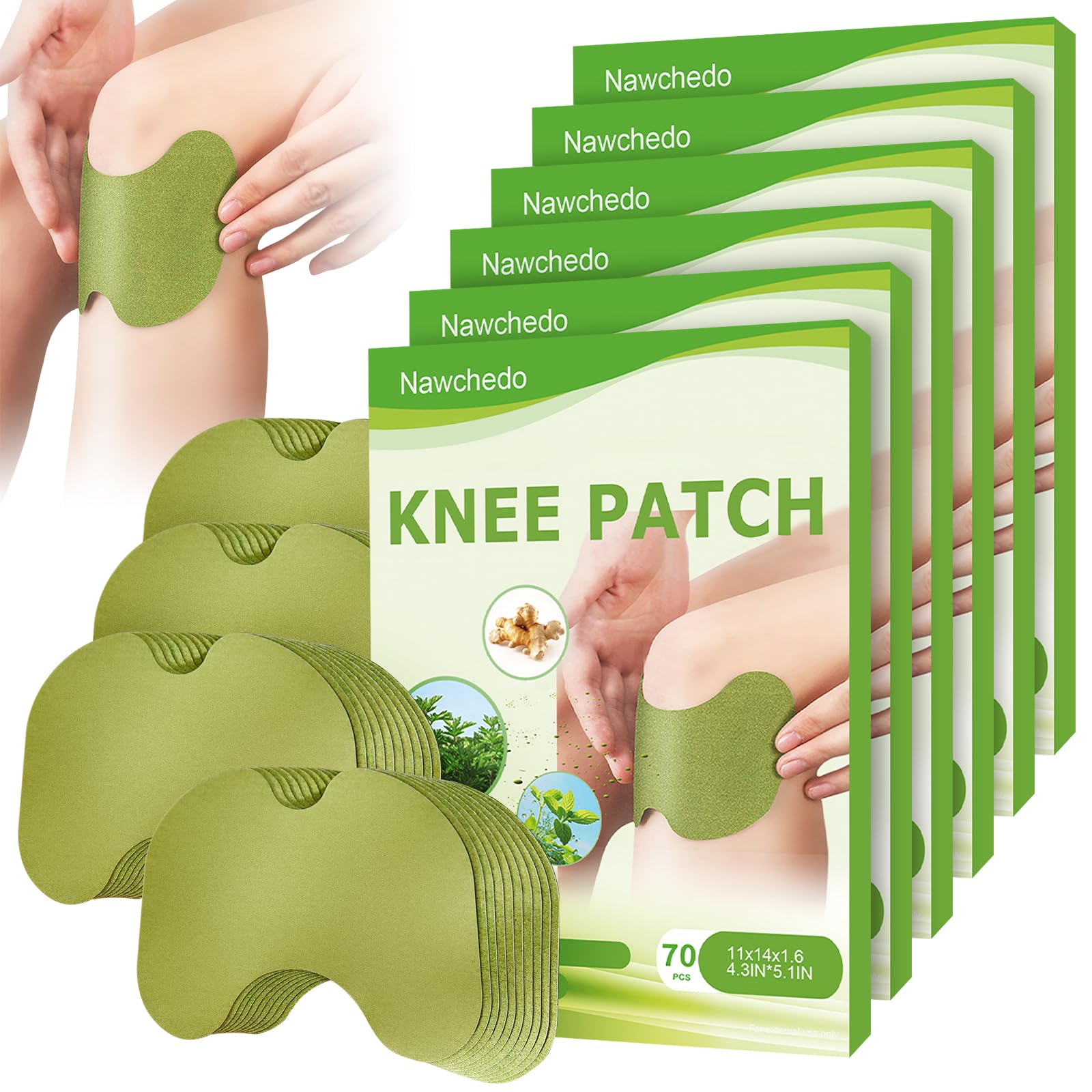 70PCS Knee Patches, Hot Patches for Back, Neck, Shoulder (70 Count)