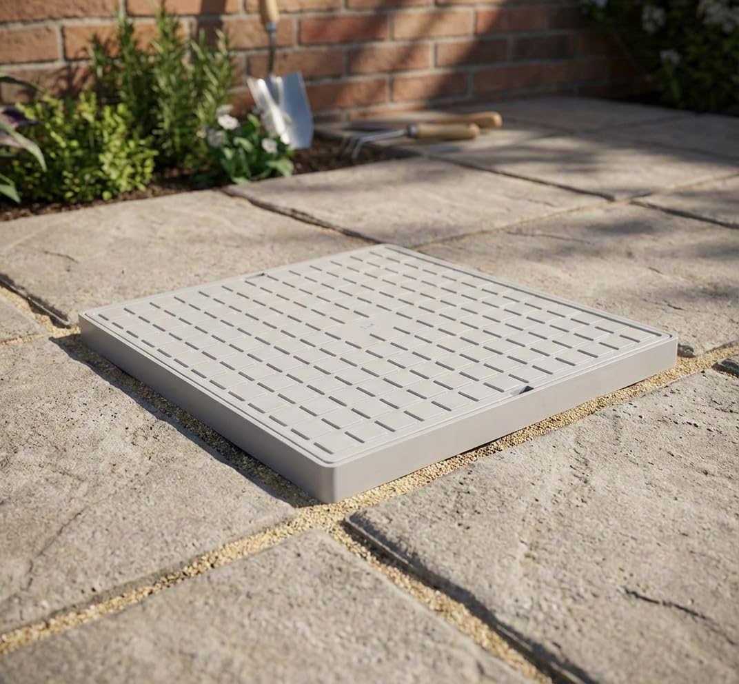 Suinga Arqueta Sifónica 40x40cm Monobloc con Tapadera Reforzada | Ideal para Desagües y Evacuación Agua Residual | Alta Resistencia y Durabilidad | Entradas de Diversos Diámetros 50-315mm