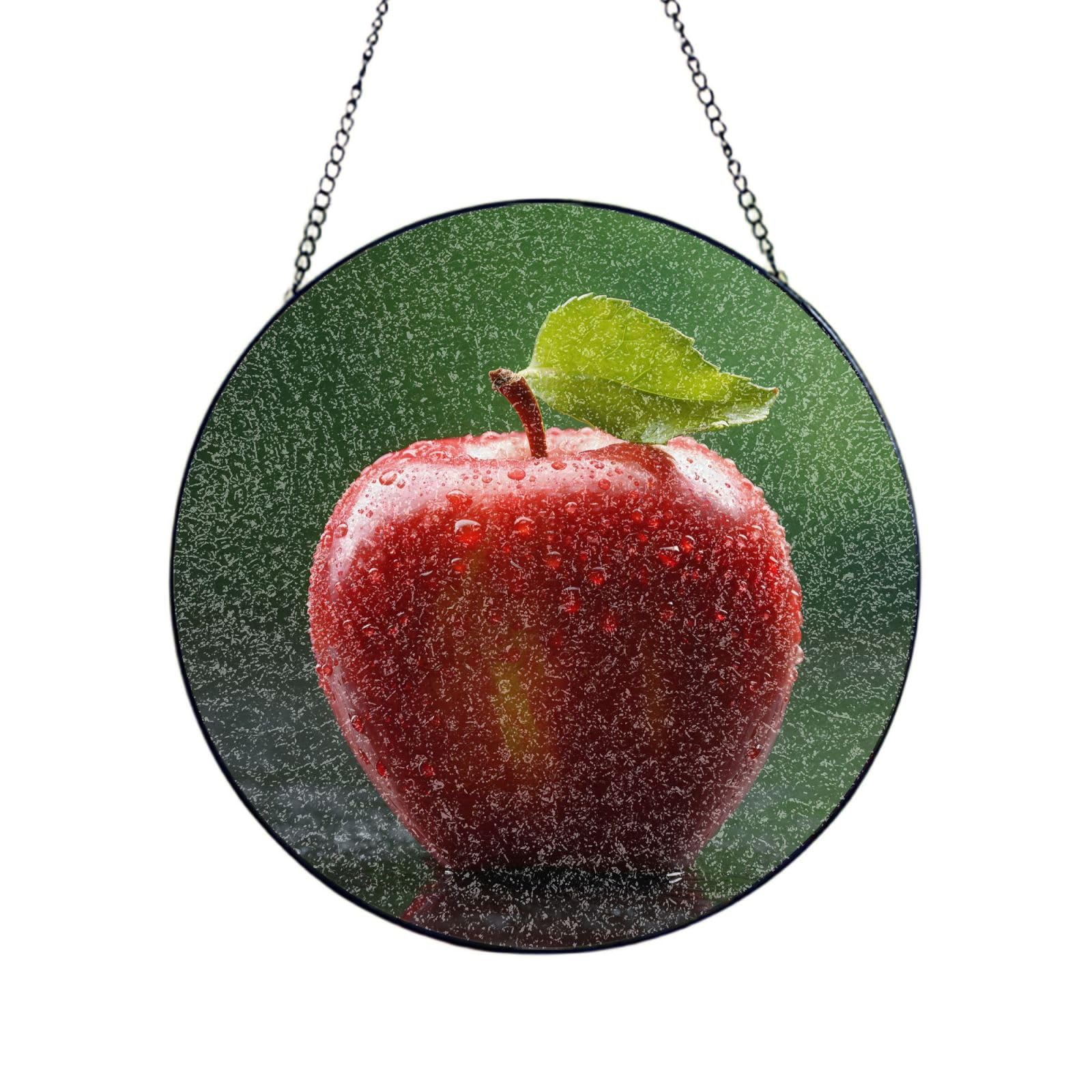 Poezjzw Stained Glass Window Hanging - Pomegranate Sun Catcher For Door Garden Home Decor Christmas Mother'S Day Birthday Gifts 8in（20cm）