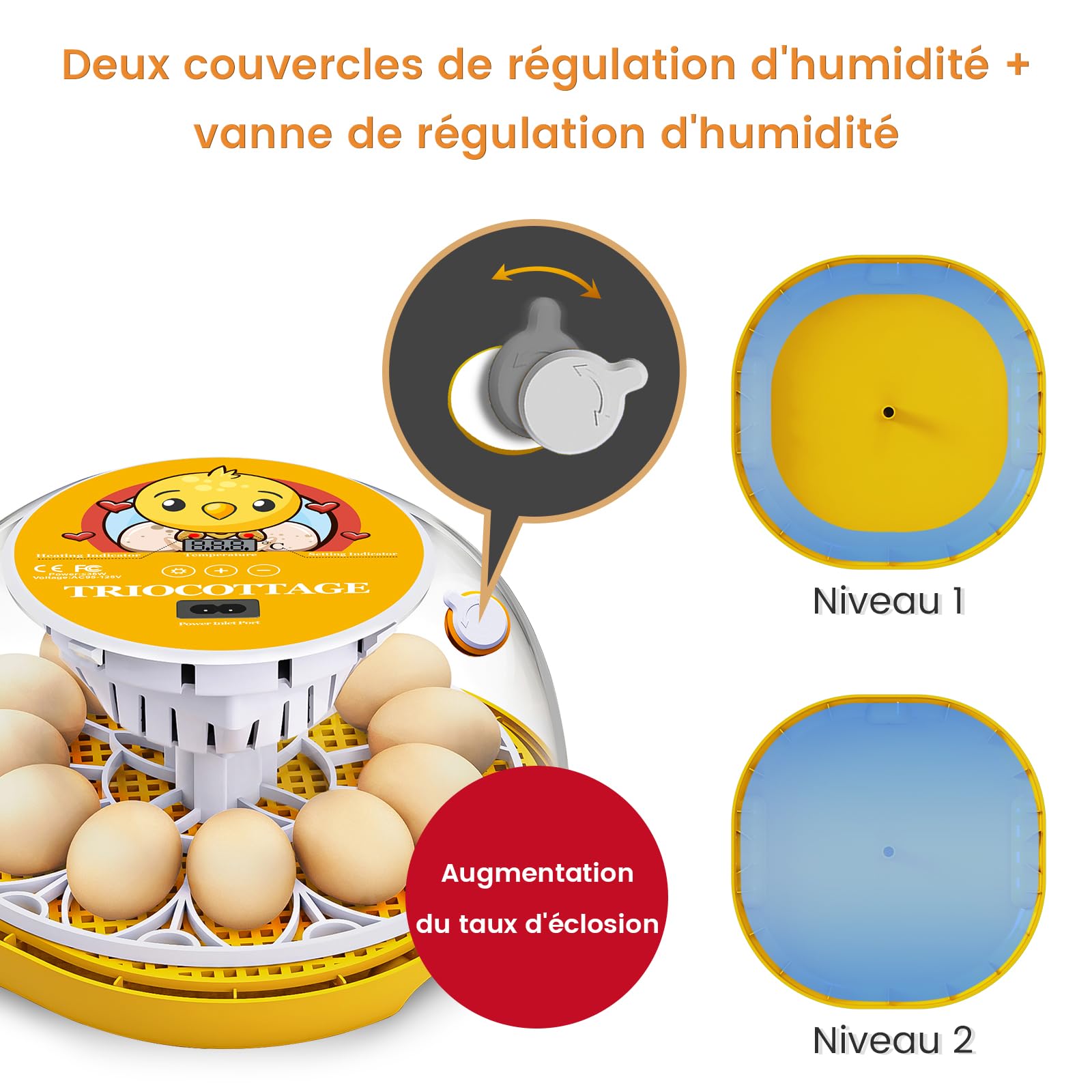 Hethya Couveuse Oeuf Automatique Incubateur D'œuf Automatique, Couveuse
