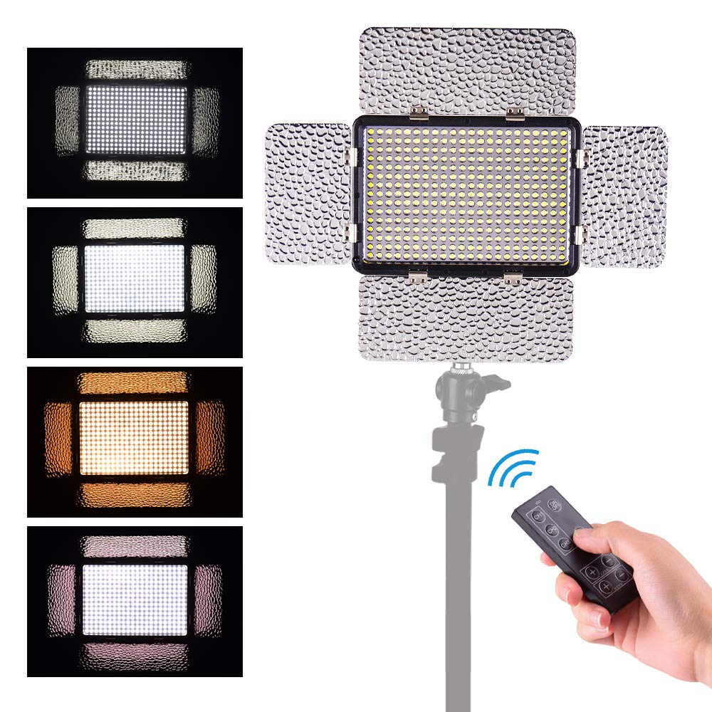 Regulowana jasność, panel świetlny wideo z 3 filtrami oświetlenia, migotanie - lampa fotograficzna pilot zdalnego sterowania kompatybilne kamery DSLR kamery