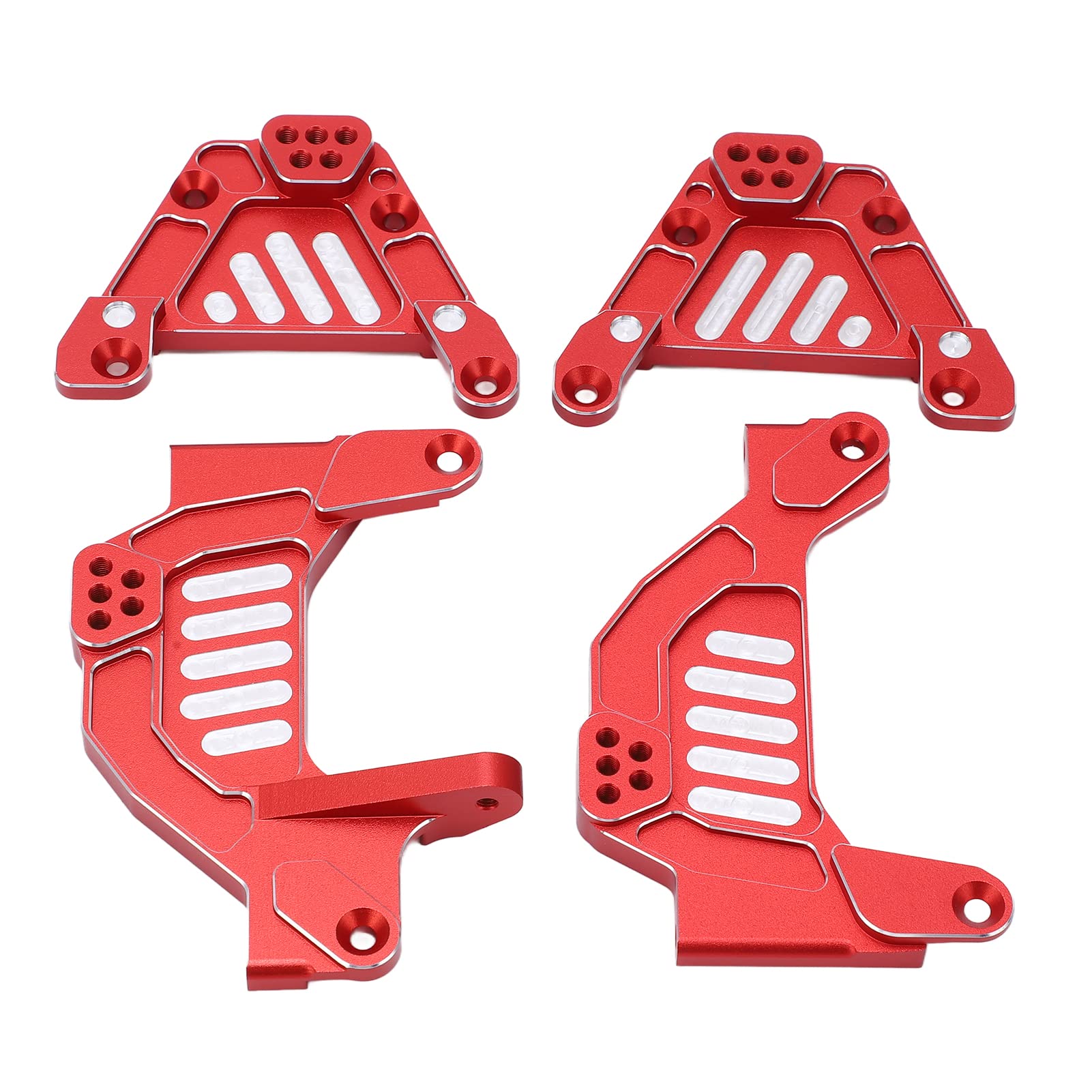 RC Shock Hoops CNC mecanizado reemplazable aleación de aluminio torres de choque delanteras traseras para Axial 1/6 SCX6 (Roja)