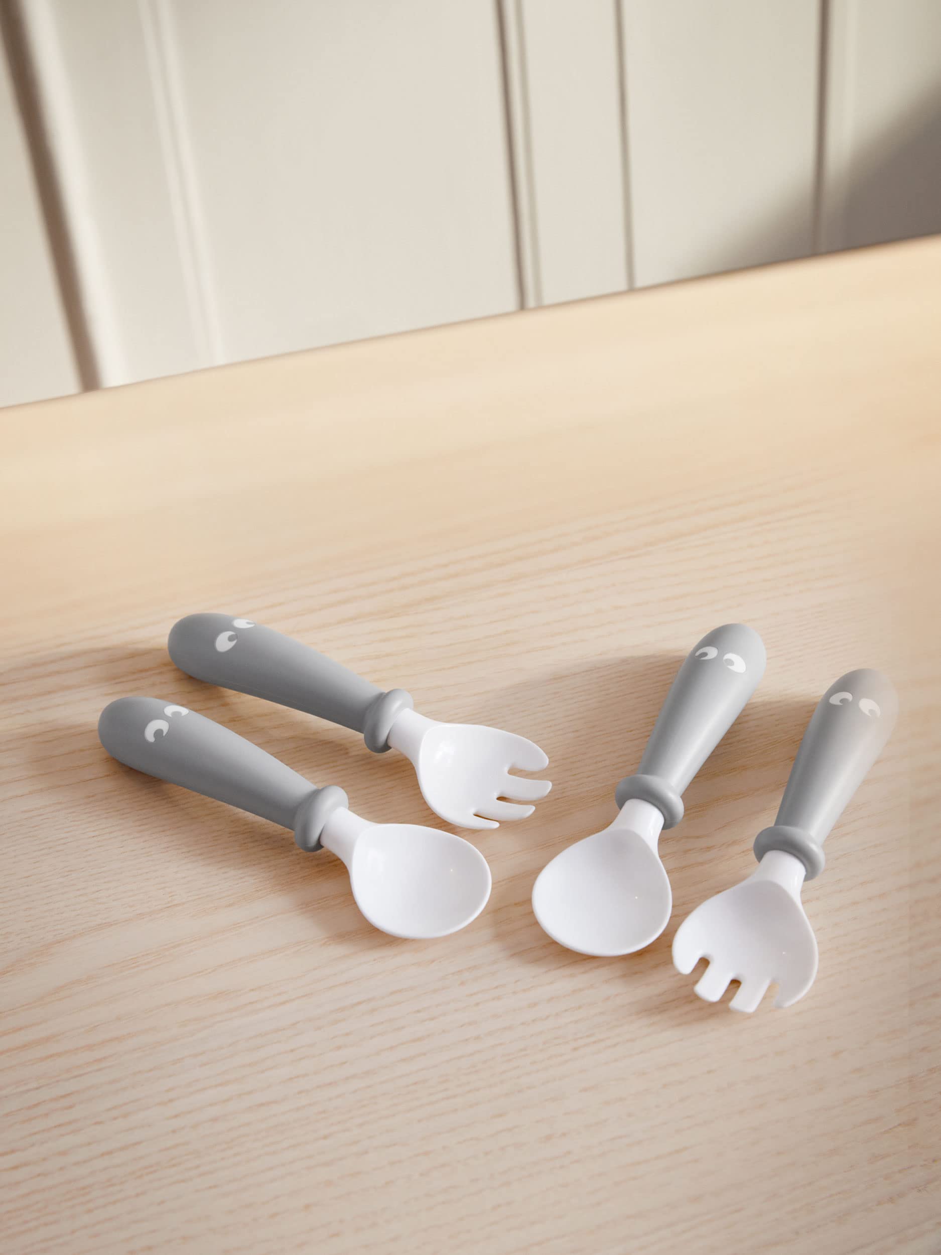 BabyBjörn Coffret Repas Bébé, lot de 5, Gris