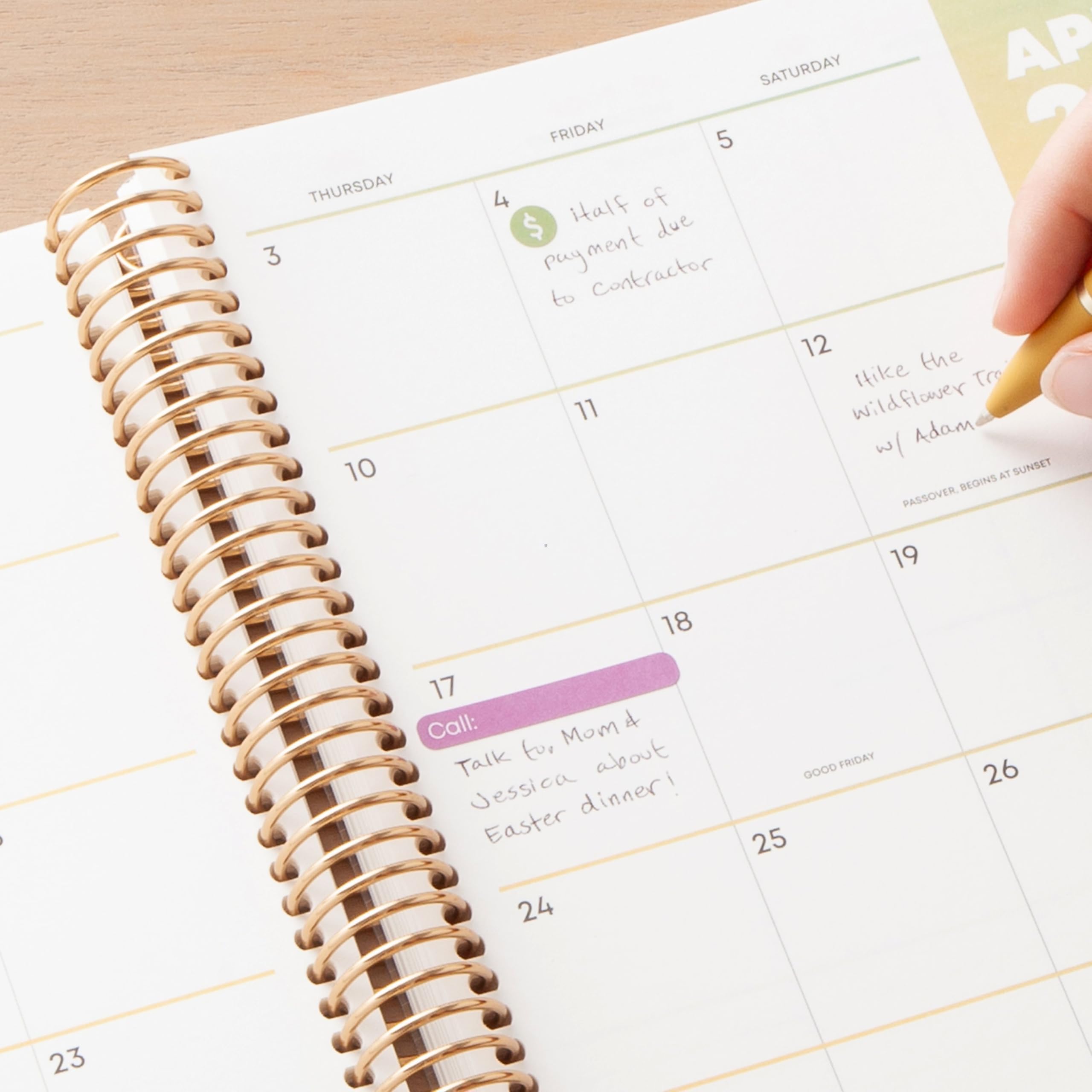 Blue Sky Livewell - Calendario diario y mensual 2027, enero de 2027 a diciembre de 2027, 7 x 9 pulgadas, cubierta flexible, encuadernación duradera de doble alambre, páginas coloridas, bolsillo de