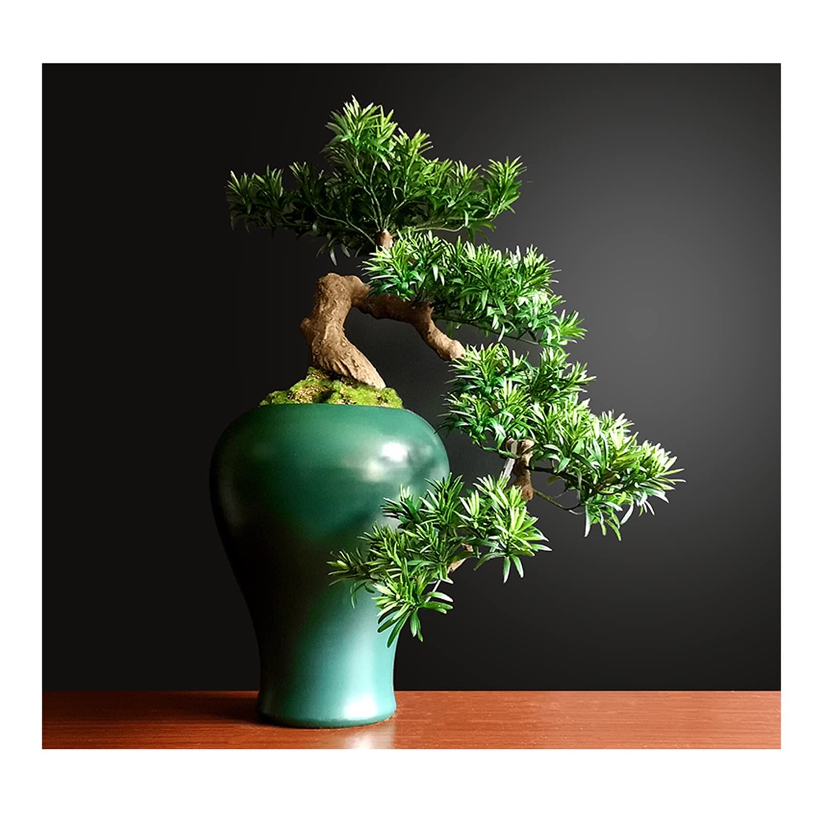 IUokLU Tree Fake Plant Bonsai Tree Faux Pine Tree Bonsai Juniper Tree Bonsai Artificial Bonsai Tree Indoor Decoration House Plant with Ceramic Pot Potted Tree Artificial