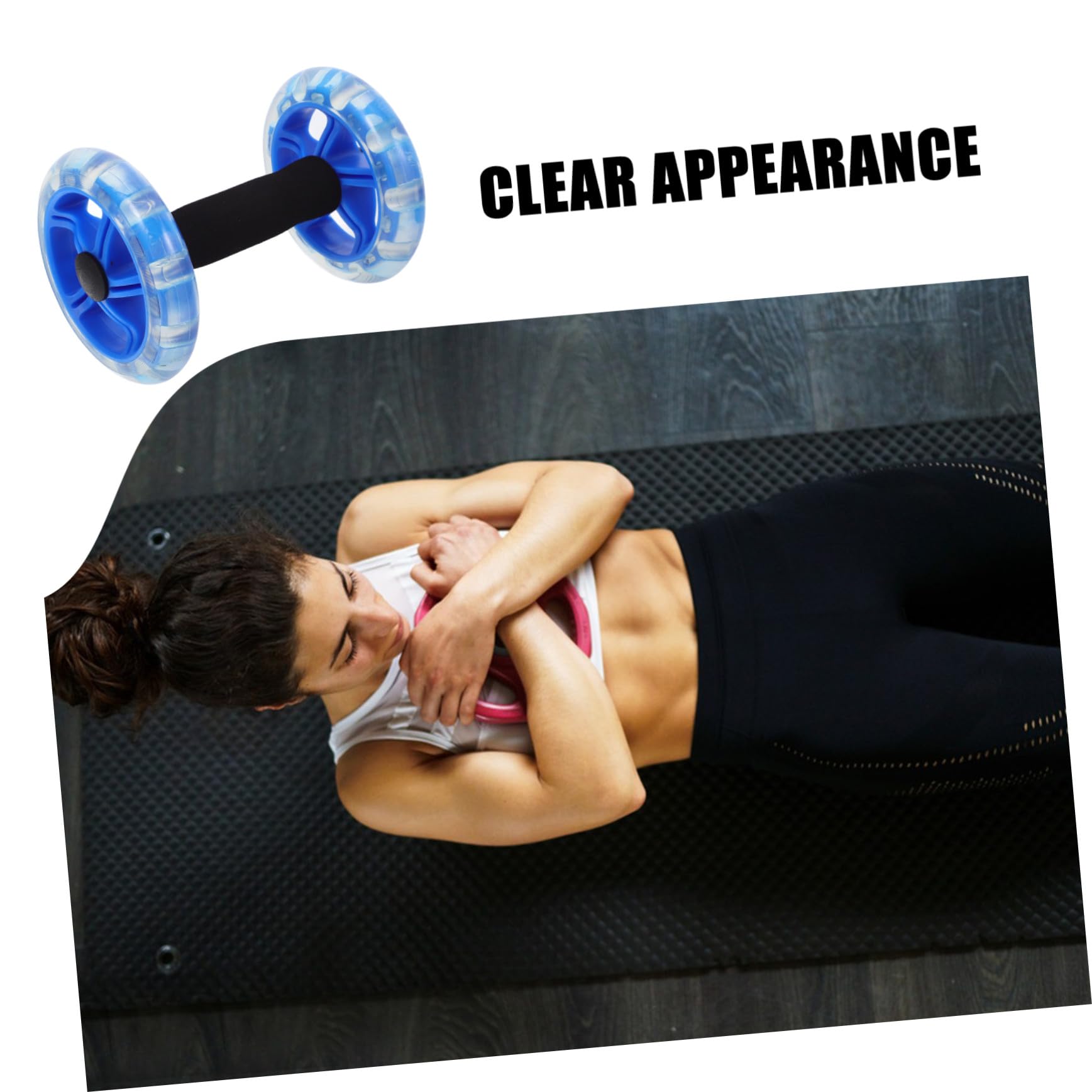 Abaodam Rodillo de Fitness Rueda de Fitness para Abdominales Ruedas Dobles, Agarre Antideslizante y Estabilidad Mejorada, Cómodo para Entrenamiento de Abdominales en Casa y Gimnasio