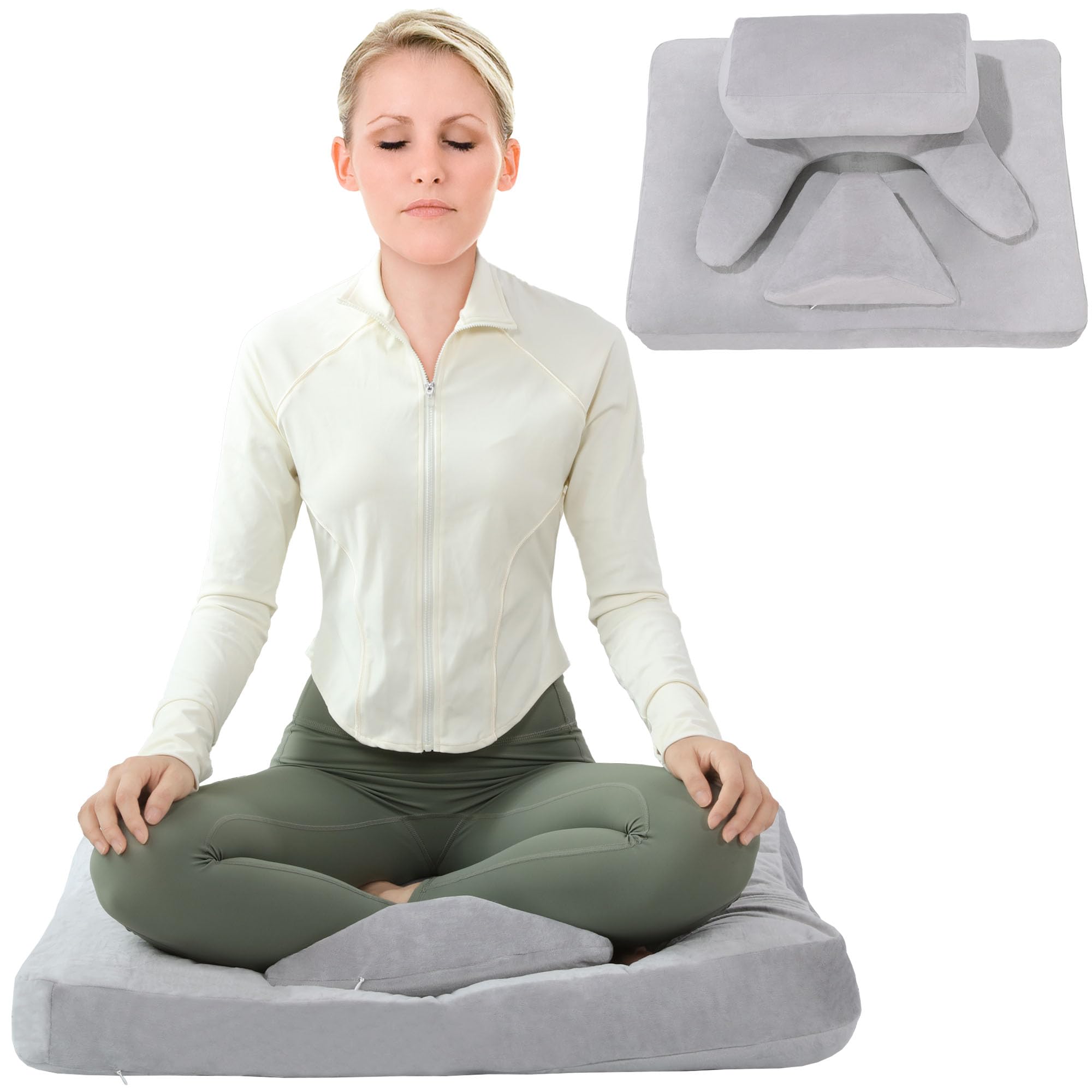 Meditation Cushion With Memory Foam – Ergonomic Floor Pillow For Yoga, Reading & Relaxation