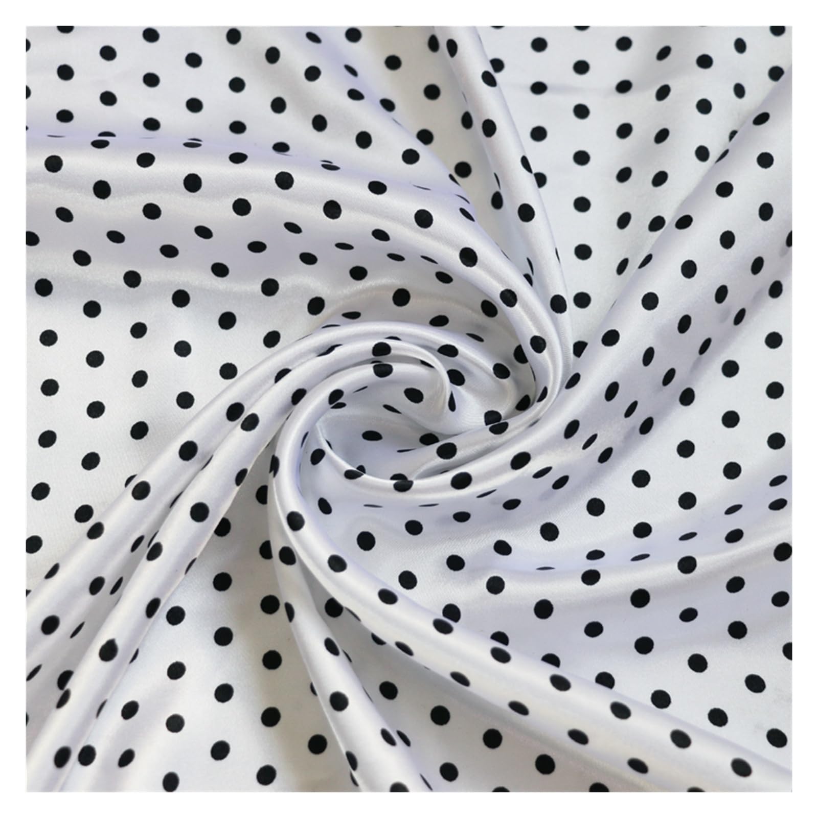 Tela De Raso Satin Lindo Material de lunares satén suave abrigo forro bufanda tela Diy(Rose,5Meter X 1.48Meter)
