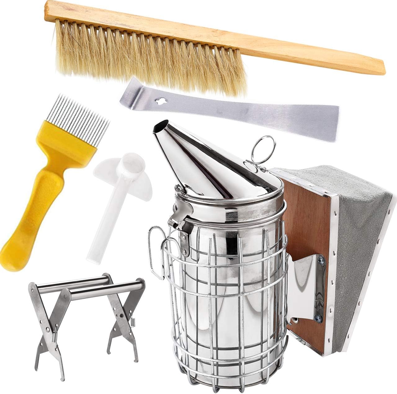 Beekeeping Starter Tool Kit, Bee Hive Smoker kit, bee Smoker,Beekeeping Smoker Set, Beekeeper hat for Men Women