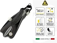 Vista 5 de Cressi Juego de esnórquel de viaje ligero premium para todas las edades, aletas ajustables + máscara de silicona + snorkel seco - Juego Palau SAF