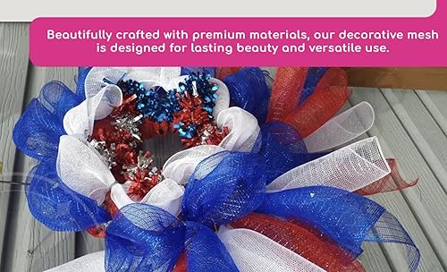 Miniatura 8 de Malla decorativa de yute sintético a cuadros, 10.5 pulgadas x 10 yardas (rojo, negro)