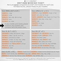 Vista 6 de Juego de 3 forros para freidora de aire con alfombrilla de silicona, alfombrillas resistentes al calor para freidora de aire compatibles con Ninja