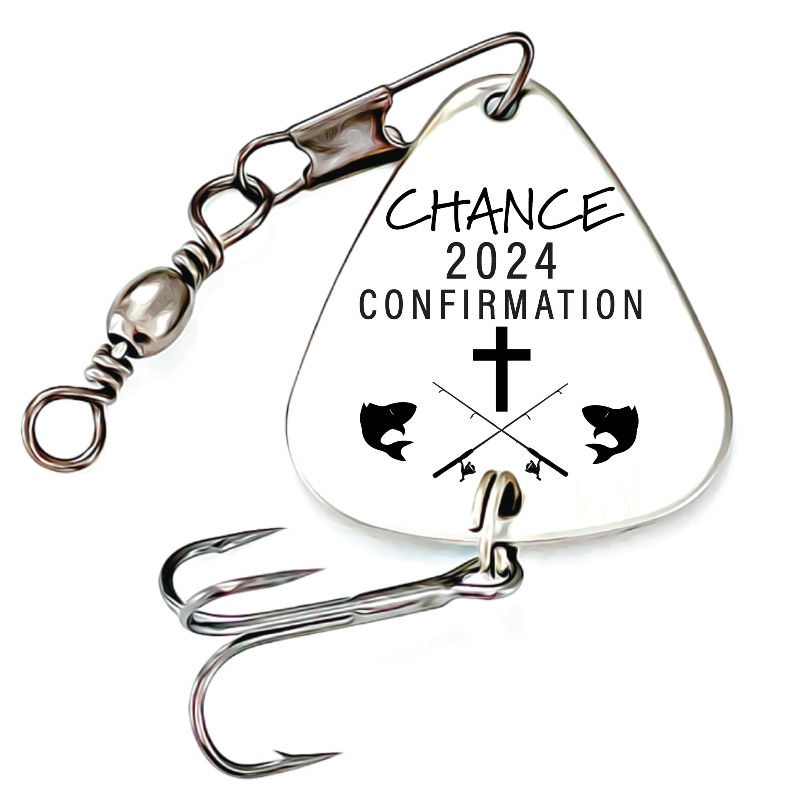 SM DesignConfirmation Gift Fishing Lure Personalized Boys Confirmation Fishing Lure Gift Idea Confirmation Gift Religious Gift Catholic CONF-LURE