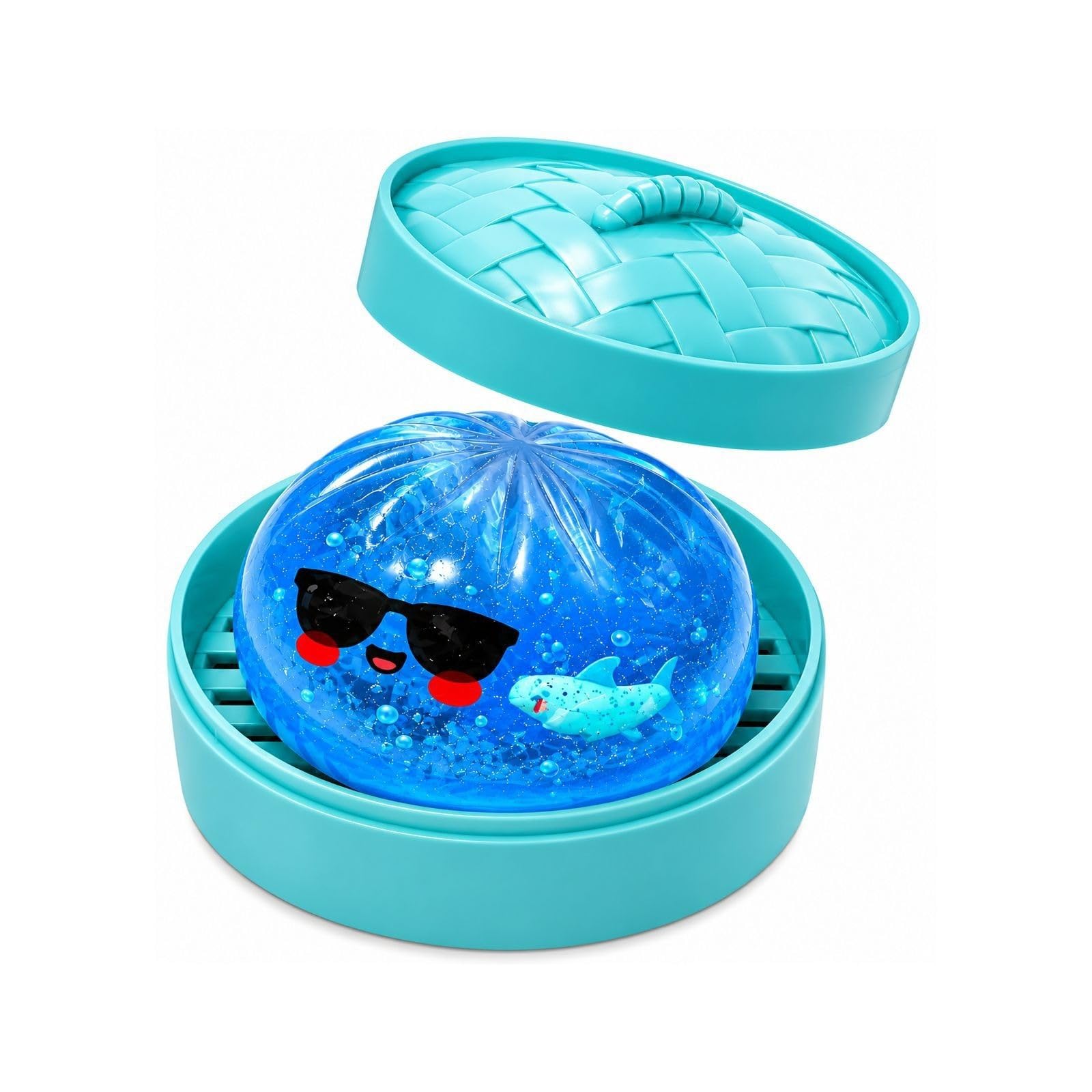 Dumpling Squishy Panier Vapeur – Bao Bun Pailleté 10 Cm, Anti-Stress Doux, Cadeau Enfant/Adulte, Couleur Au Choix