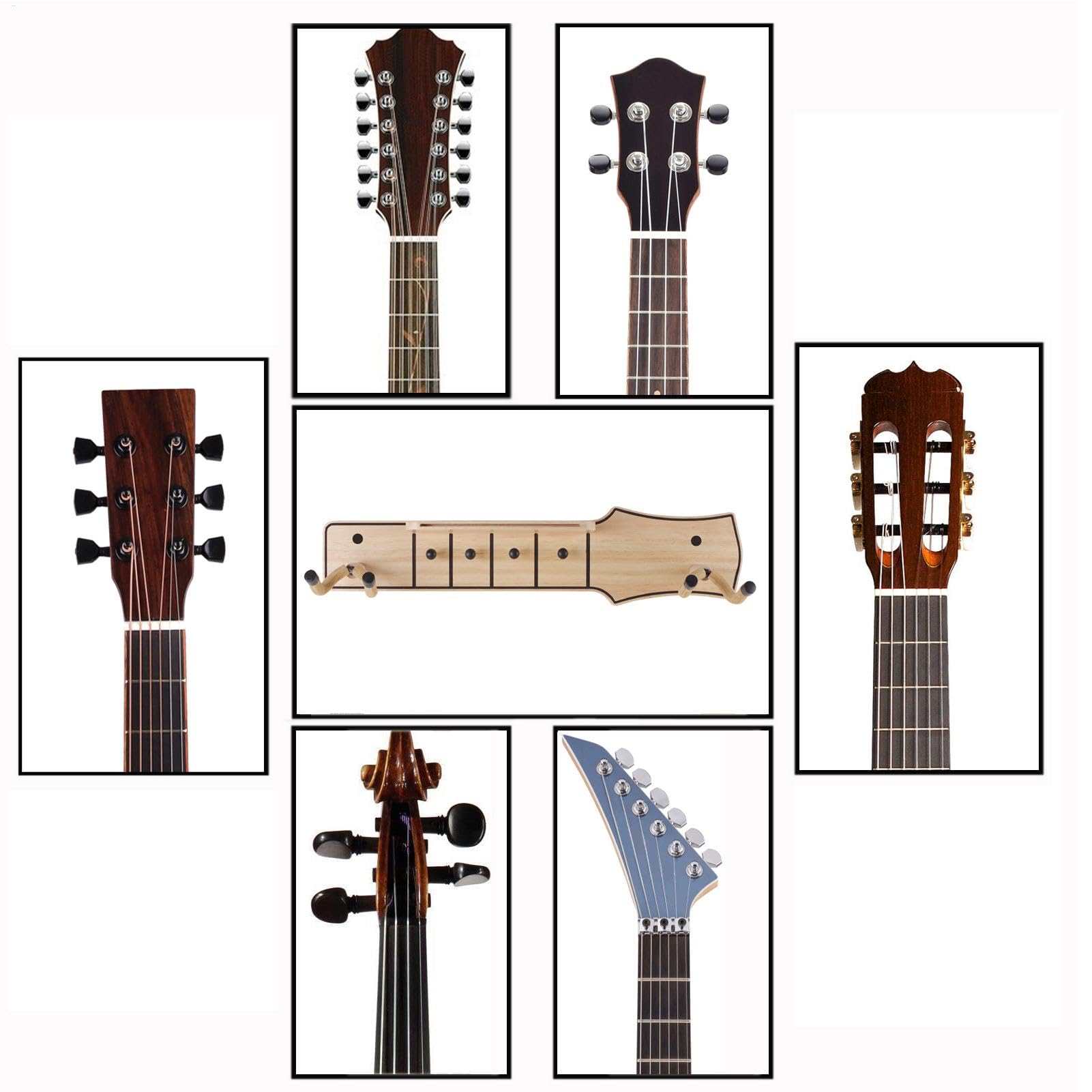 Wieszak na gitarę do montażu na ścianie, hak ścienny do gitary Wieszak na