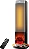Calentador de Espacio para Interiores, 1500W Calentador Eléctrico Cerámico PTC con Termostato, Pantalla de Temperatura Ambiente, Oscilación de 70°, Control Remoto, Temporizador de 12H, Calentador Portátil Silencioso para Oficina Dormitorio 1