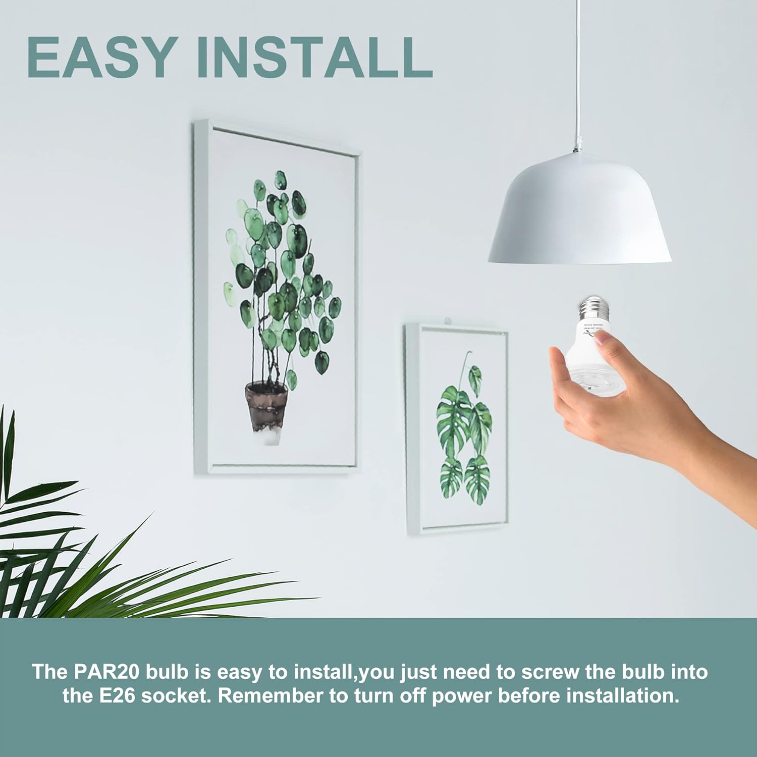 LumStory 12 Pack PAR20 LED Bulbs 5000K Daylight White Dimmable 7W 600LM 50W 60W Halogen Equivalent E26 Spotlight Indoor Outdoor Flood Bulbs for Track Recessed Lighting