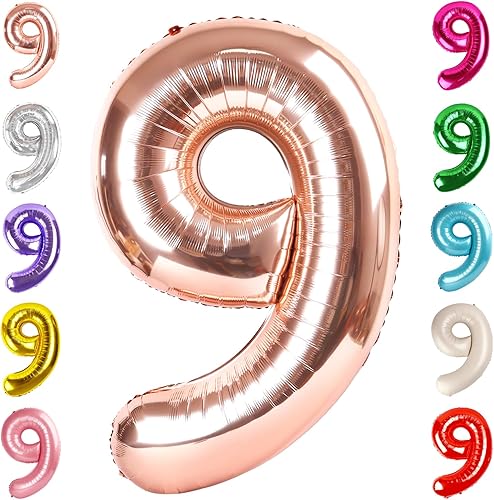 Vista 133 de Globos del números 0 de 40 pulgadas para formar los números 10, 20, 30, 40, 50, 60, 70, 80, 90, 100, para decoración de cumpleaños, bodas, eventos