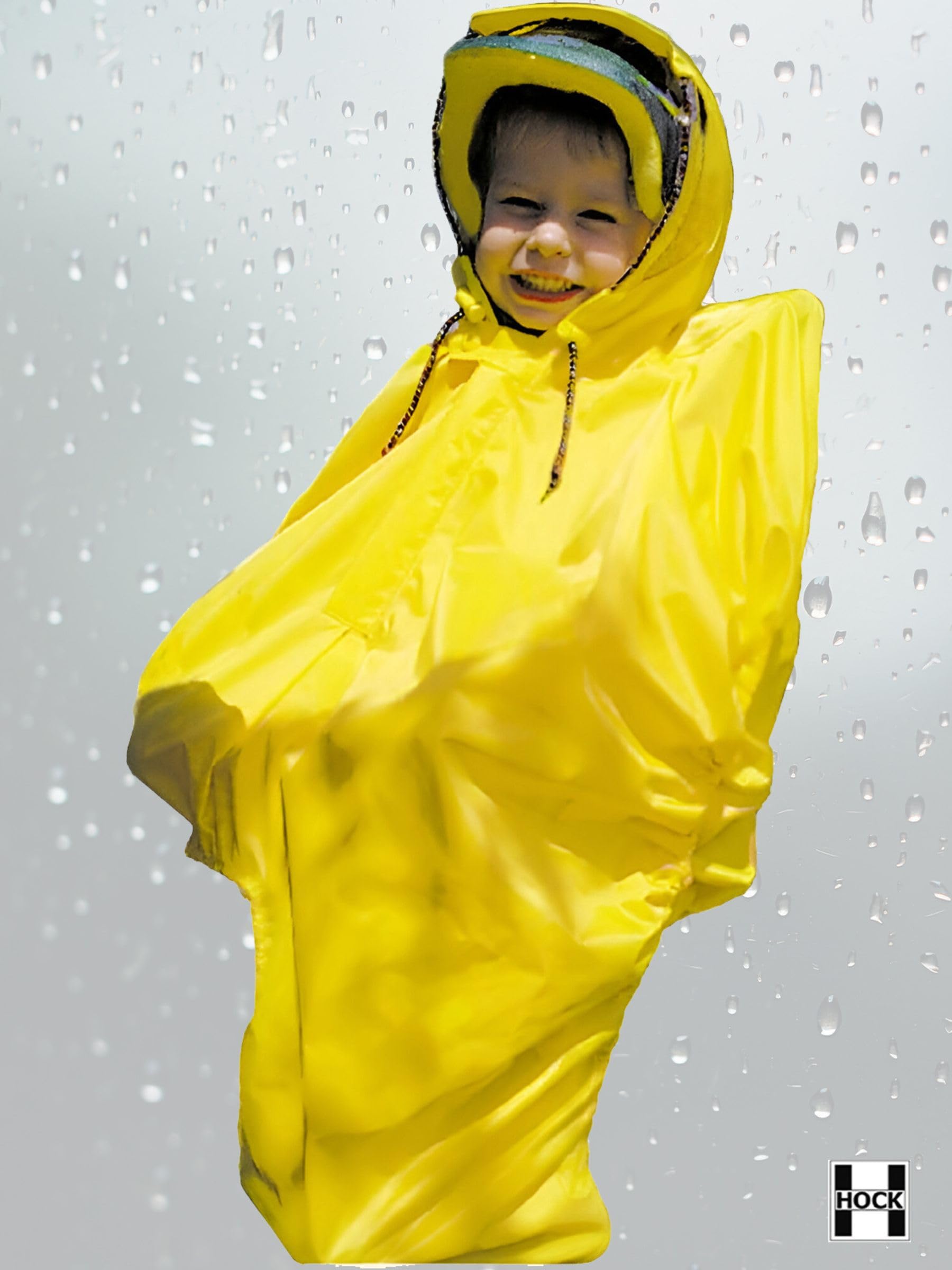 HOCK® Housse de pluie 2 en 1 pour siège de vélo pour enfant - Fonction innovante à 2 compartiments pour protéger l'enfant et le siège enfant de vélo de l'humidité - Cape de pluie de vélo pour