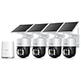 SOLIOM Security Cameras Wireless Outdoor,8MP Ultra HD for Day and Night, No Subscription,Built in Radar,Solar Powered Cameras for Home Security, 360° Pan Tilt Auto Tracking,5G & 2.4G WiFi, 4-Cam Kit