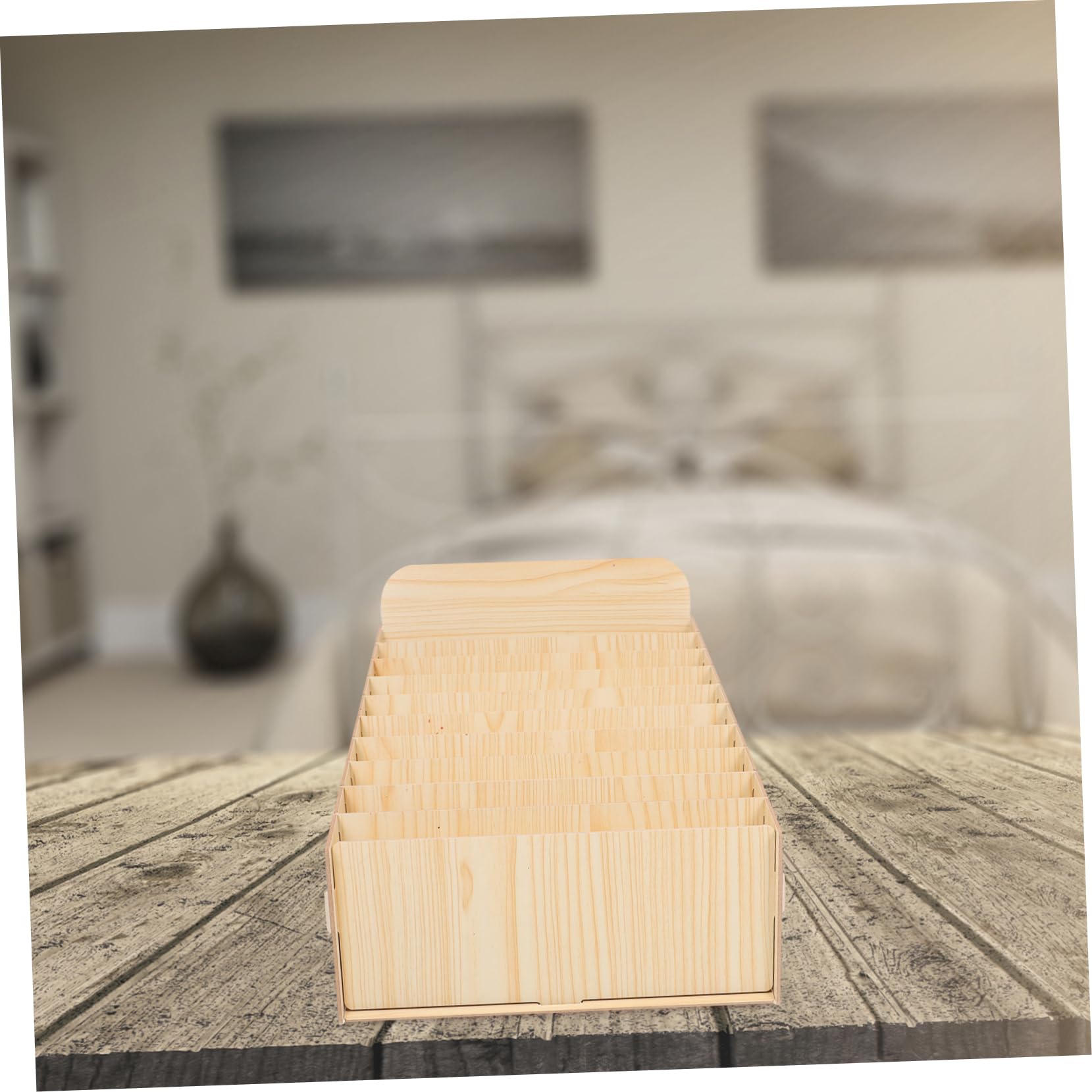 SHINEOFI Holz Briefablagebox mit Mehreren Fächern zur Belegsortierung