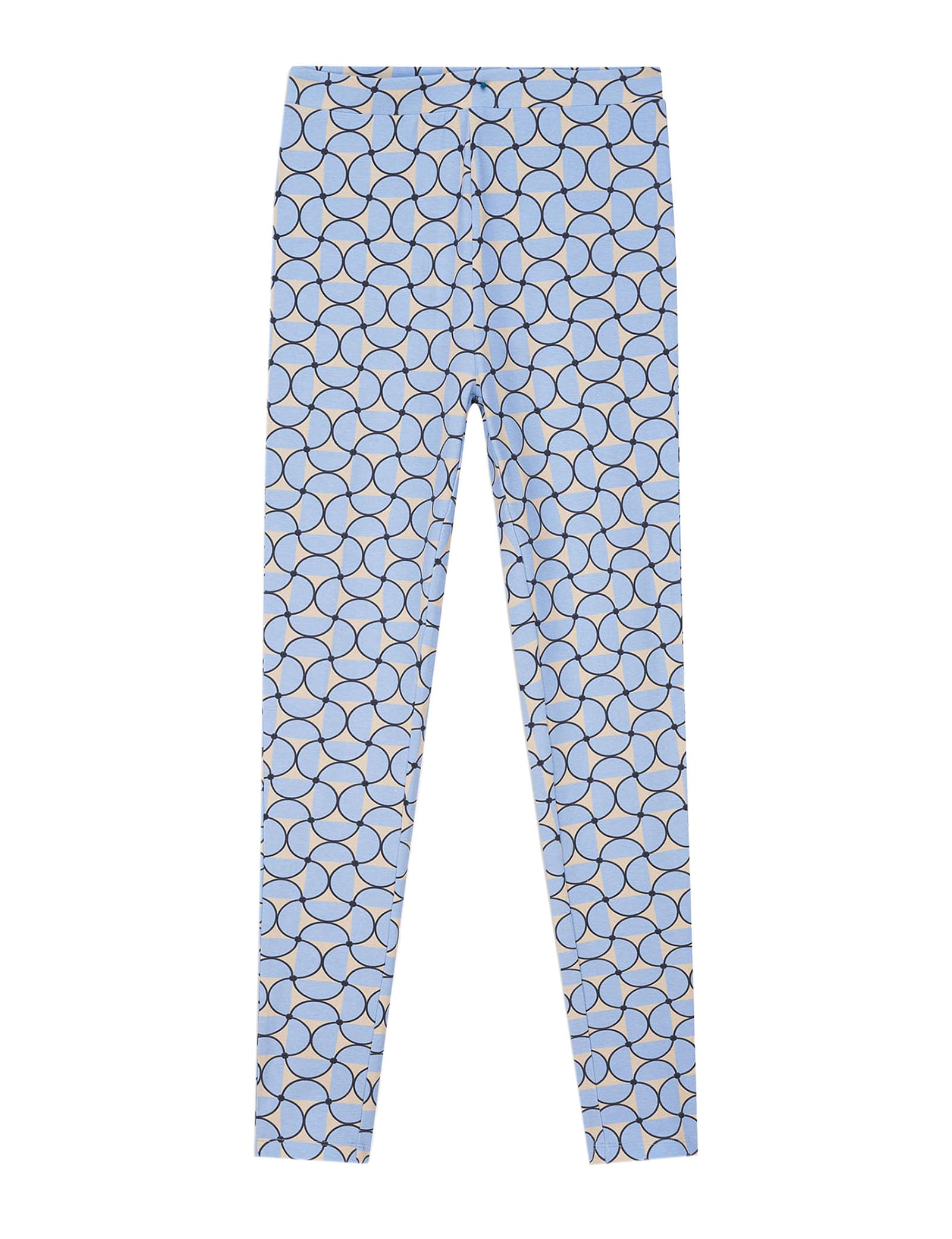 Enorsia Women's Geometric Print Leggings Pants in Blue | Size: 12