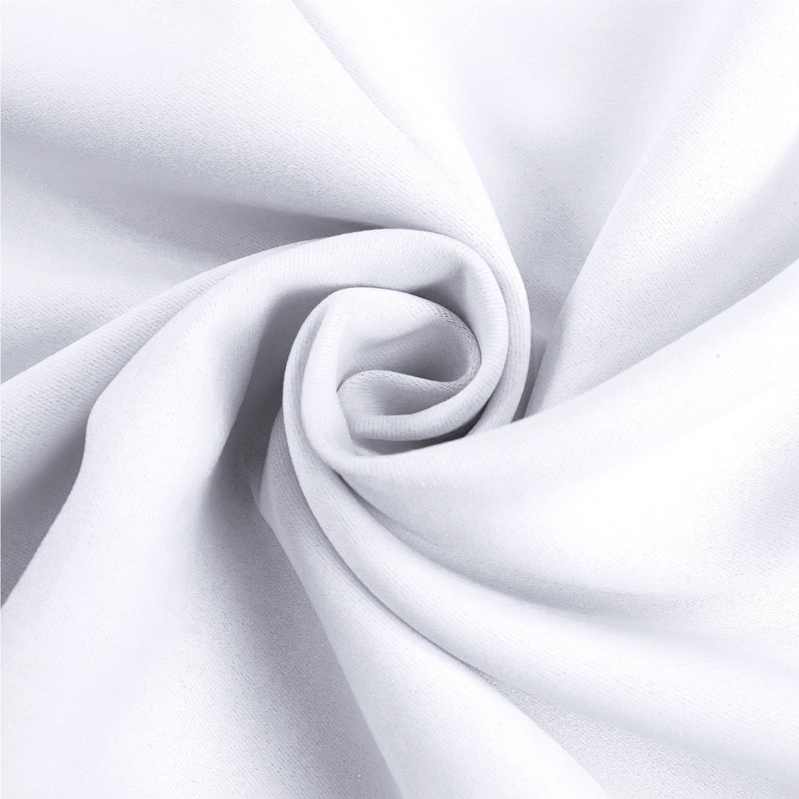 Cortinas opacas térmicas para dormitorio y sala de estar, diseño grueso con ojales, 259 cm de ancho x 213 cm de caída, panel blanco, ideal para privacidad y aislamiento