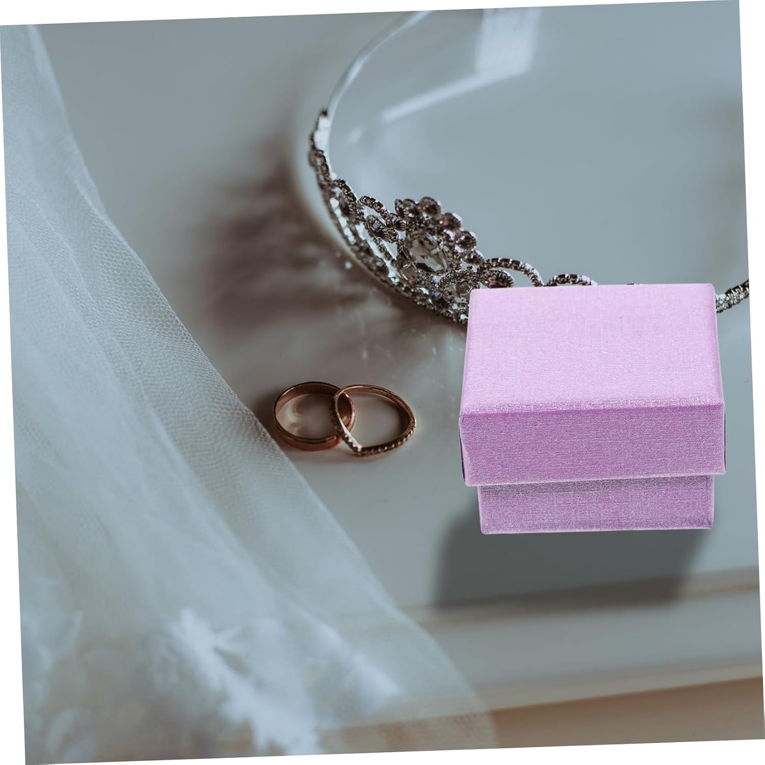 Holibanna 10pcs Purple Jewelry Gift Boxes for Earrings and Rings image 5
