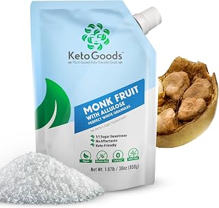 Monk Fruit with Allulose - Perfect White Granules - Perfect Sugar Replacement Alternative with 1:1 Sugar Sweetness - 1.87lbs (30oz/850g)