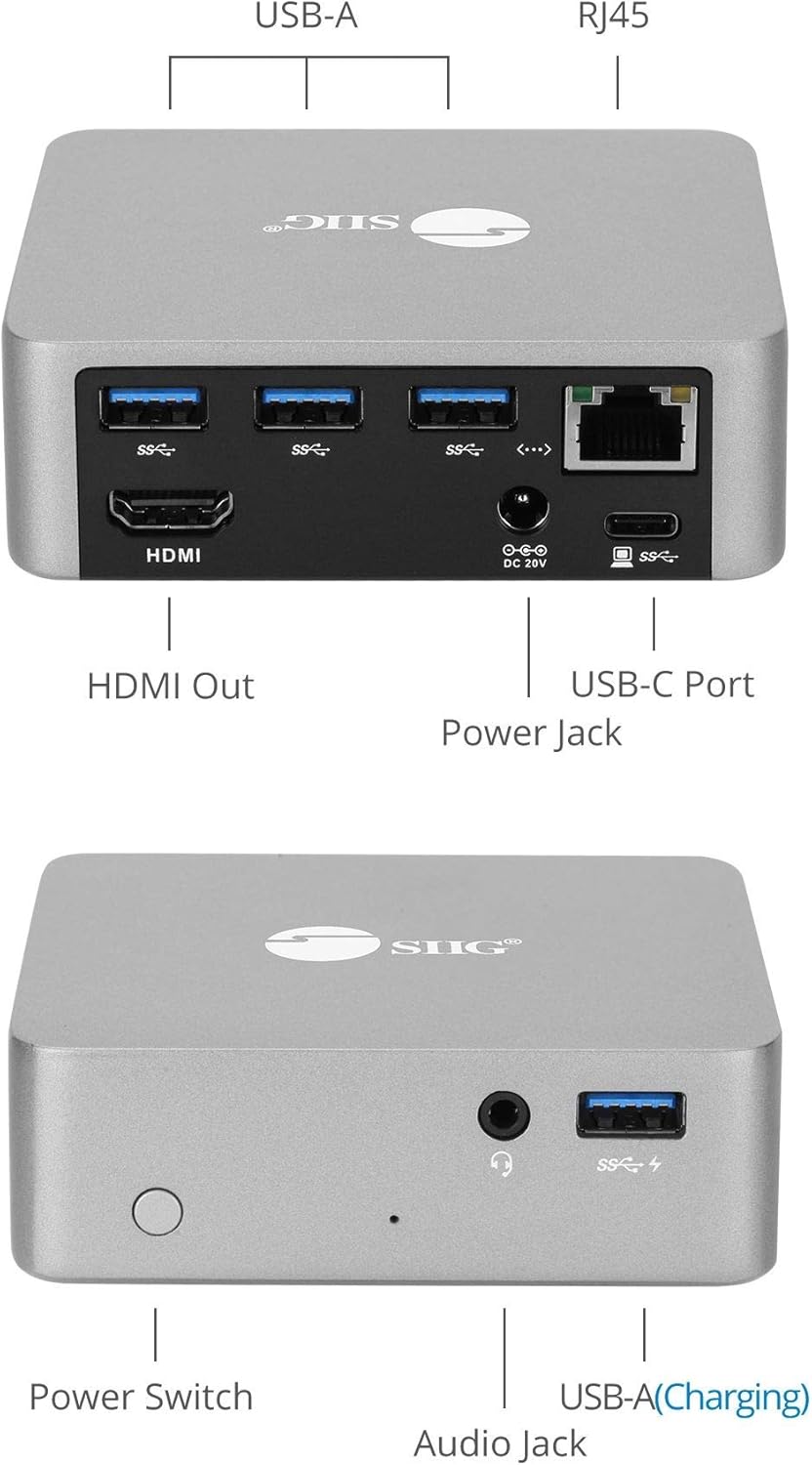 Review Discount SIIG USB-C Mini Docking Station with HDMI 4K@30Hz, Gigabit Ethernet, 4X USB 3.0 Ports, Power Delivery - 85W Laptop Charging Type-C Dock (Thunderbolt 3 Compatible for Macbooks/Windows/Chromebooks) Promo 40% OFF SIIG USB-C Mini Docking Station with HDMI 4K@30Hz, Gigabit Ethernet, 4X USB 3.0 Ports, Power Delivery - 85W Laptop Charging Type-C Dock (Thunderbolt 3 Compatible for Macbooks/Windows/Chromebooks)